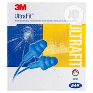 3M™ E-A-R™ UltraFit™ Earplugs 340-4007, Metal Detectable, Corded, Poly Bag, 100 pairs/box, 400 Pair/Case Image